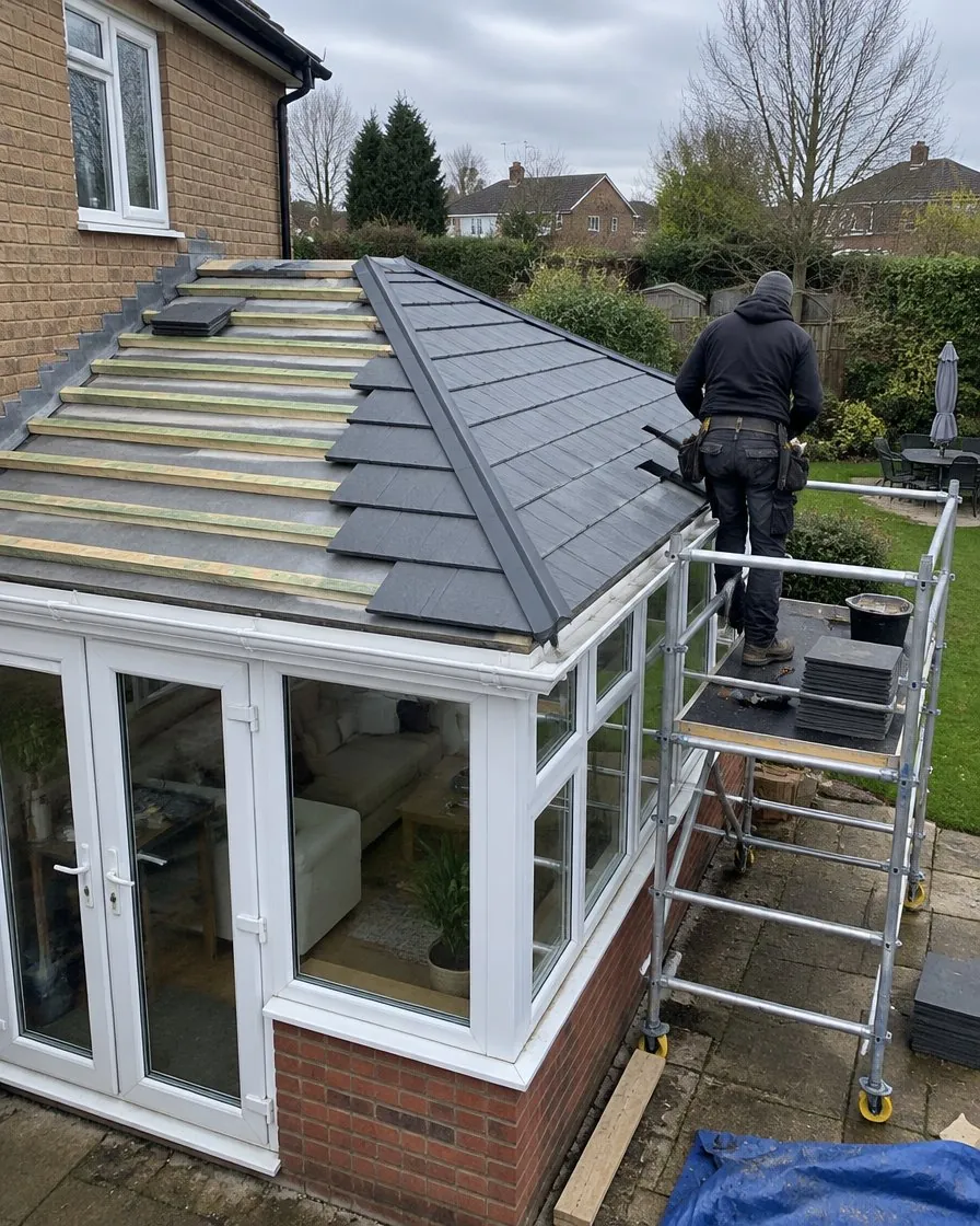 Conservatory roof replacement in Fowey