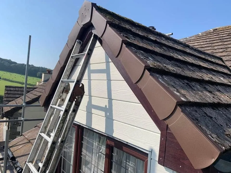 New fascias, bargeboards and guttering in Fowey